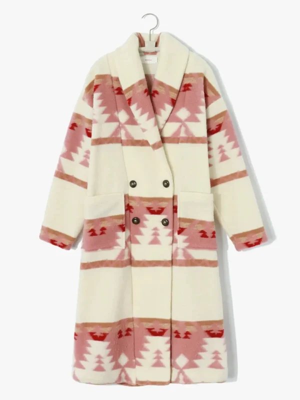 Beth Dutton Yellowstone S05 Pink Printed Coat